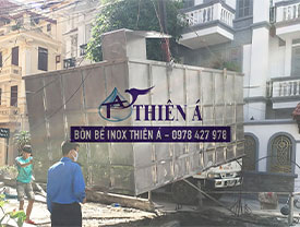 Bể vuông inox đặt nổi